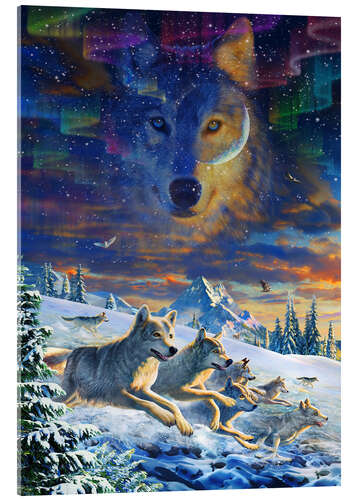 Acrylic print Moonlight Wolfpack