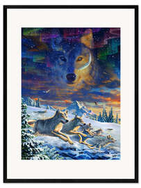 Impresión de arte enmarcada Moonlight Wolfpack
