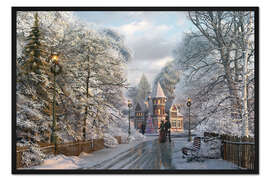 Gerahmter Kunstdruck Einladung zu Weihnachten