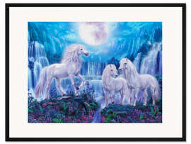 Gerahmter Kunstdruck Pferde der Nacht