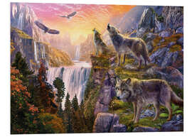 Tableau en PVC La montagne des loups