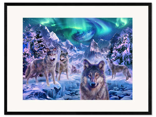 Kehystetty taidepainatus Winterwolf