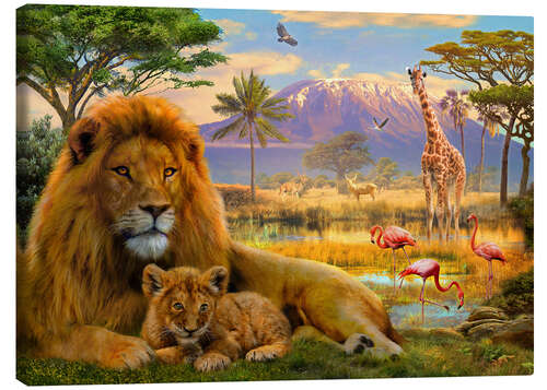 Quadro em tela Lion