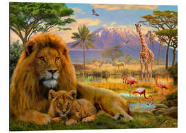 Magnettafel Löwen in der Wildnis