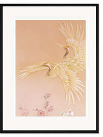 Gerahmter Kunstdruck Kraniche