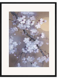 Gerahmter Kunstdruck Ast voller Kirschblüten