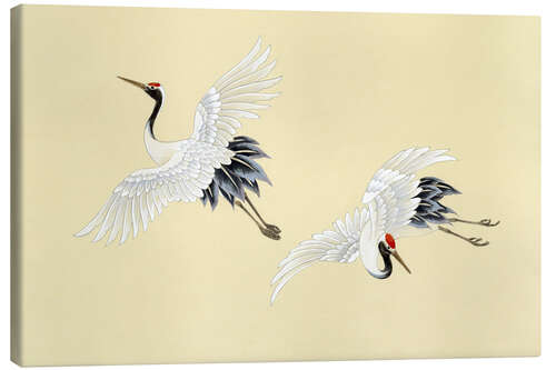 Canvas-taulu Two cranes