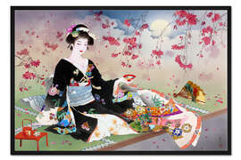 Gerahmter Kunstdruck Asiatische Beniakazura