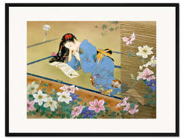 Gerahmter Kunstdruck Koibumi liest