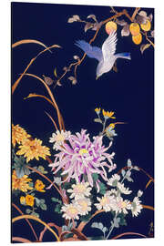 Aluminium print Oriental Flowers &amp; Bird