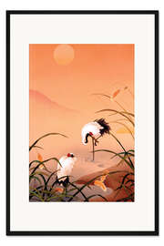 Gerahmter Kunstdruck Vögel