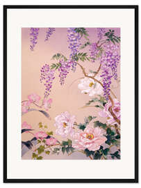 Gerahmter Kunstdruck Japanische Blüten