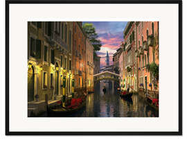 Gerahmter Kunstdruck Venedig in der Dämmerung