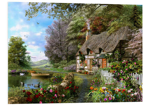 Foam board print Countryside Cottage