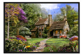 Gerahmter Kunstdruck Altes Steinhaus