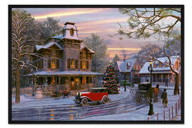 Gerahmter Kunstdruck Verschneite Straßen