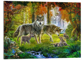 Gallery print Summer Wolf Family