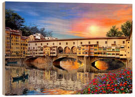 Quadro de madeira Florence Bridge