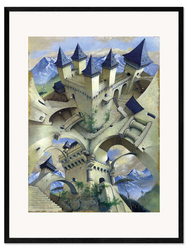 Gerahmter Kunstdruck Schloss der Illusion