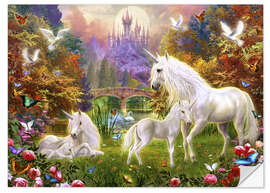 Autocolante decorativo The castle unicorns