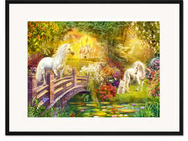 Gerahmter Kunstdruck Märchengarten