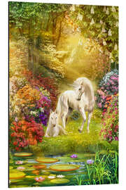 Magnettafel Einhörner im Garten