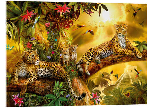 Acrylic print Jungle Jaguars