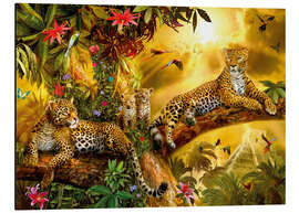 Aluminium print Jungle Jaguars