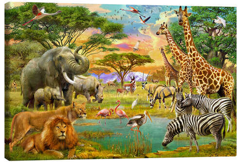 Canvas print The Watering Hole