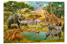 Foam board print The Watering Hole