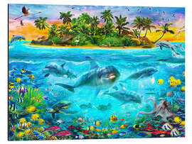 Magnettafel Inselparadies der Delfine