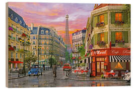 Quadro de madeira Rue Paris