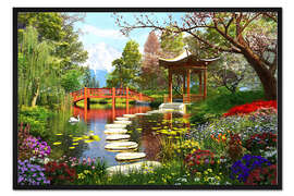Gerahmter Kunstdruck Der Garten von Fuji