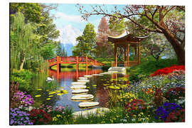 Magnettafel Der Garten von Fuji