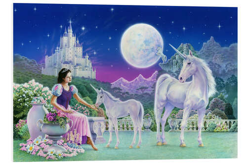 PVC print Unicorn Princess - Feeding foal