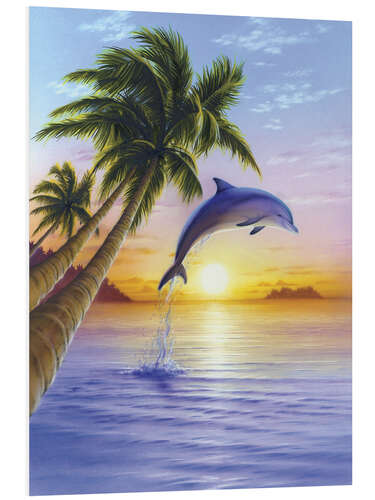 Quadro em PVC Morning dolphin