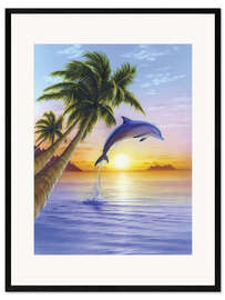 Innrammet kunsttrykk Morning dolphin