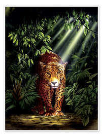 Póster  Leopardo en la selva - Robin Koni