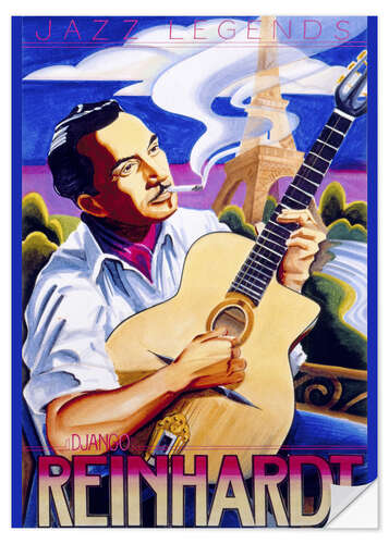 Selvklebende plakat Django Reinhardt