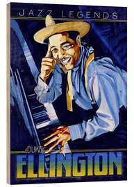 Wood print Duke Ellington