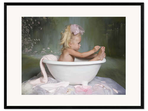 Inramat konsttryck Baby beauty therapy