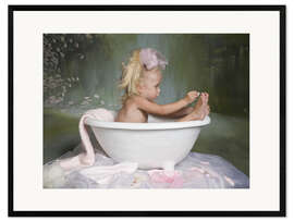 Inramat konsttryck Baby beauty therapy