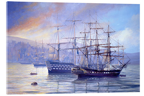 Acrylic print Frigate and 1st Rate c.1815