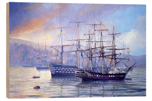 Stampa su legno Frigate and 1st Rate c.1815