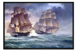 Gerahmter Kunstdruck HMS Endymion und USS President
