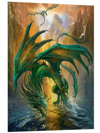 Foam board print Dragon of the lake