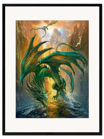 Kehystetty taidepainatus Dragon of the lake