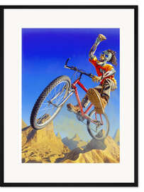 Gerahmter Kunstdruck Mountain bike
