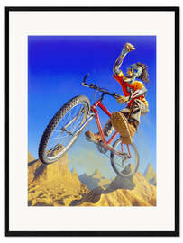 Gerahmter Kunstdruck Mountain bike