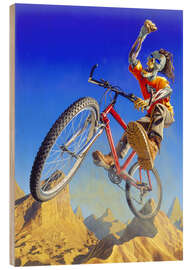 Tableau en bois Mountain bike